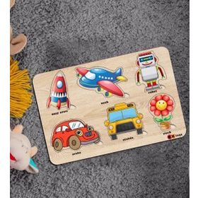 BK 7 Toys Çocuklar İçin Ahşap Figürlü Eğitici-Öğretici Yapboz Puzzle