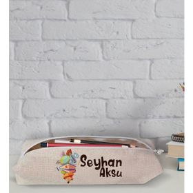 BK 8 İsme Özel Keten Bez Kalemlik