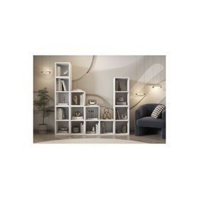 BK Concept 170 cm Beyaz KTP-1223 Raflı Basamaklı Kitaplık