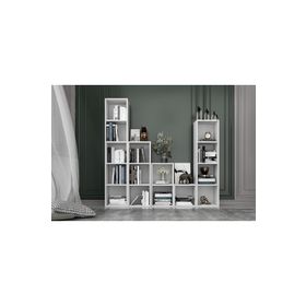 BK Concept 170 cm Beyaz KTP-1223 Raflı Basamaklı Kitaplık
