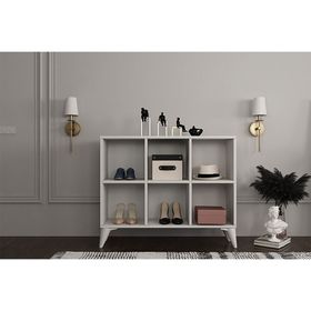 BK Concept AYK-1078 Ayaklı Raflı Beyaz Ayakkabılık