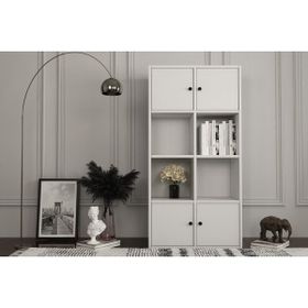 BK Concept ÇA-D-1022-Ç Beyaz 65 cm Kapaklı Raflı Çok Amaçlı Dolap
