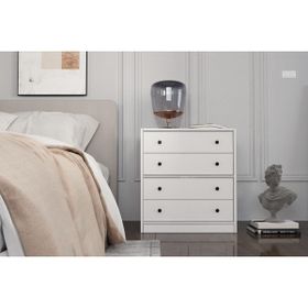 BK Concept Çıtasız KMD-1046-Ç Dört Çekmeceli Beyaz Komidin