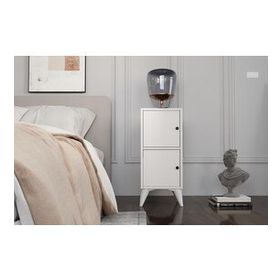 BK Concept Çıtasız KMD-1064-Ç 2 Kapaklı Ayaklı Beyaz Komidin