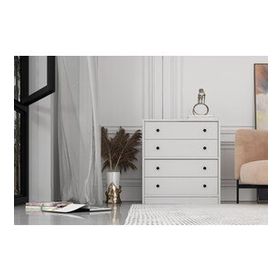 BK Concept Çıtasız ŞFN-1045-Ç Dört Çekmeceli Beyaz Şifonyer