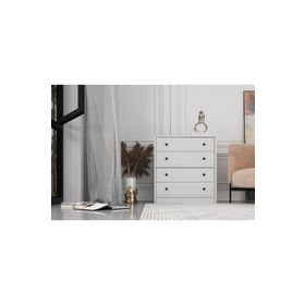 BK Concept Çıtasız ŞFN-1045-Ç Dört Çekmeceli Beyaz Şifonyer