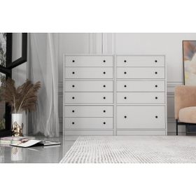 BK Concept Çıtasız ŞFN-1053-Ç On Çekmeceli Kapaklı Beyaz Şifonyer