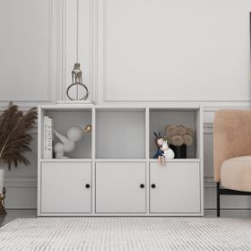 BK Concept Çıtasız ŞFN-1057-Ç Üç Kapaklı Raflı Beyaz Şifonyer