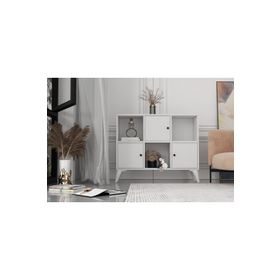 BK Concept Çıtasız ŞFN-1081-Ç Ayaklı Üç Kapaklı Beyaz Şifonyer