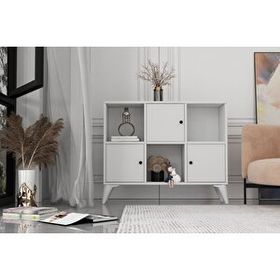 BK Concept Çıtasız ŞFN-1081-Ç Ayaklı Üç Kapaklı Beyaz Şifonyer