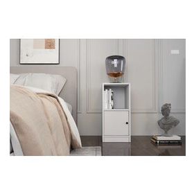 BK Concept KMD-1036-Ç Çıtasız Raflı Kapaklı Beyaz Komidin