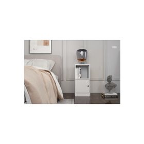 BK Concept KMD-1036-Ç Çıtasız Raflı Kapaklı Beyaz Komidin