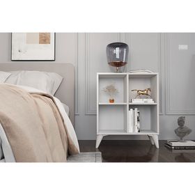 BK Concept KMD-1049 Ayaklı Raflı Beyaz Komodin