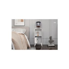 BK Concept KMD-1058 Raflı Ayaklı Beyaz Komodin