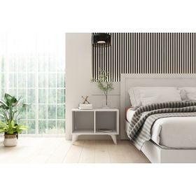 BK Concept KMD-1065 Raflı Ayaklı Beyaz Komodin