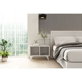 BK Concept KMD-1065 Raflı Ayaklı Beyaz Komodin