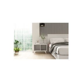 BK Concept KMD-1065 Raflı Ayaklı Beyaz Komodin