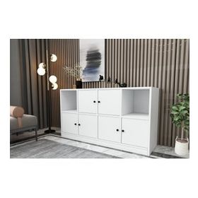 BK Concept KNS-1016-Ç Beyaz 130 cm Raflı Dolaplı Konsol