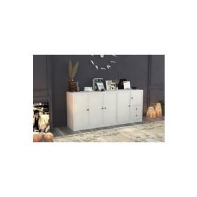 BK Concept KNS-1055-Ç Beyaz 160 cm Dolaplı Çekmeceli Konsol