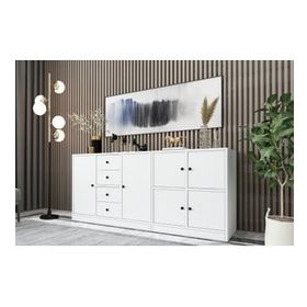 BK Concept KNS-1074-Ç Beyaz 160 cm Dolaplı Çekmeceli Konsol