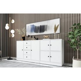 BK Concept KNS-1074-Ç Beyaz 160 cm Dolaplı Çekmeceli Konsol
