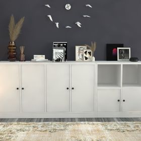 BK Concept KNS-1080-Ç Beyaz 195 cm Raflı Dolaplı Konsol