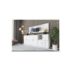 BK Concept KNS-1083-Ç Beyaz 195 cm Dolaplı Çekmeceli Konsol