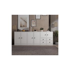 BK Concept KNS-1085-Ç Beyaz 195 cm Dolaplı Çekmeceli Konsol