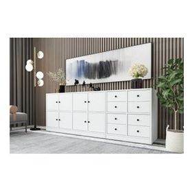 BK Concept KNS-1101-Ç Beyaz 195 cm Dolaplı Çekmeceli Konsol