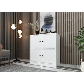 BK Concept ŞFN-1008-Ç Beyaz 65 cm Dolaplı Şifonyer