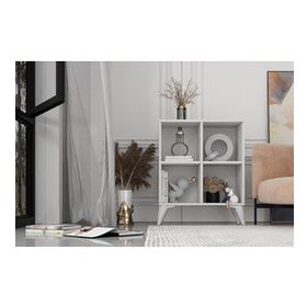 BK Concept ŞFN-1069 Ayaklı Raflı Beyaz Şifonyer