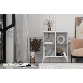 BK Concept ŞFN-1069 Ayaklı Raflı Beyaz Şifonyer
