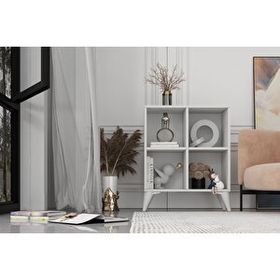 BK Concept ŞFN-1069 Ayaklı Raflı Beyaz Şifonyer