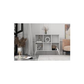 BK Concept ŞFN-1078 Ayaklı Raflı Beyaz Şifonyer