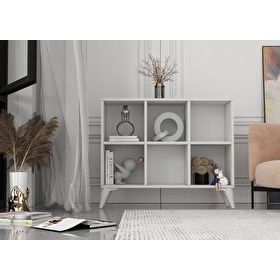 BK Concept ŞFN-1078 Ayaklı Raflı Beyaz Şifonyer