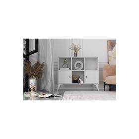 BK Concept ŞFN-1079-Ç Çıtasız Ayaklı İki Kapaklı Beyaz Şifonyer
