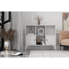 BK Concept ŞFN-1079-Ç Çıtasız Ayaklı İki Kapaklı Beyaz Şifonyer