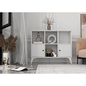 BK Concept ŞFN-1079-Ç Çıtasız Ayaklı İki Kapaklı Beyaz Şifonyer