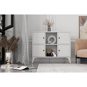 BK Concept ŞFN-1080-Ç Çıtasız Ayaklı Dört Kapaklı Beyaz Şifonyer