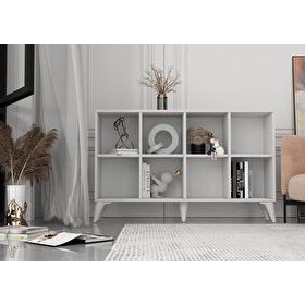 BK Concept ŞFN-1089 Ayaklı Raflı Beyaz Şifonyer