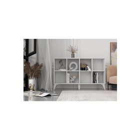BK Concept ŞFN-1089 Ayaklı Raflı Beyaz Şifonyer