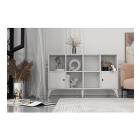 BK Concept ŞFN-1090-Ç Çıtasız Ayaklı İki Kapaklı Beyaz Şifonyer