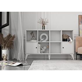 BK Concept ŞFN-1090-Ç Çıtasız Ayaklı İki Kapaklı Beyaz Şifonyer