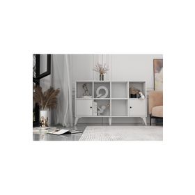 BK Concept ŞFN-1090-Ç Çıtasız Ayaklı İki Kapaklı Beyaz Şifonyer