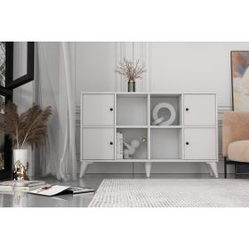 BK Concept ŞFN-1091-Ç Çıtasız Ayaklı Dört Kapaklı Beyaz Şifonyer