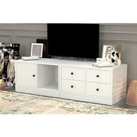 BK Concept TV-1012-Ç Beyaz 130 cm Dolaplı Çekmeceli Tv Ünitesi