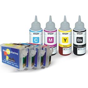 BK Epson 1281-1284 Uyumlu Kolay Dolan Kartuş Epson Mürekkepli Set