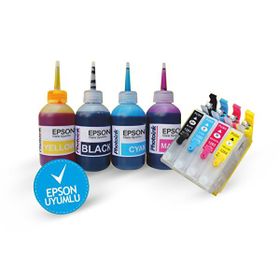 BK Epson T0551-T0554 Kolay Dolan Dolu Kartuş Seti