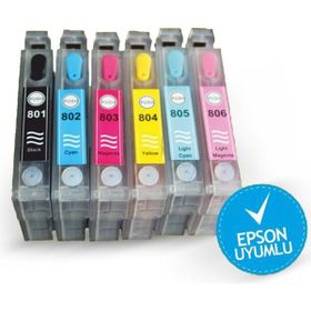 BK Epson T0791-t0796 Uyumlu Kolay Dolan Claria Mürekkepli Dolu Kartuş