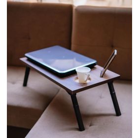 BK Gift Ahşap Katlanabilir Organizer Notebook Laptop Sehpası